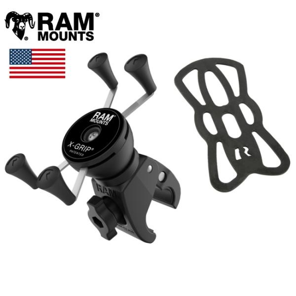 送料無料 RAM MOUNTS（ラムマウント) Xグリップ(S)＆タフクロー(S)セット スマートフ...