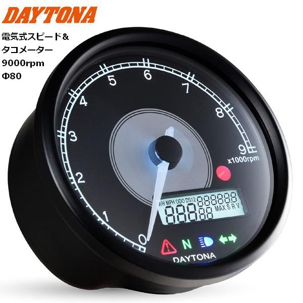 送料無料 デイトナ/Daytona VELONA 電気式タコ＆スピードメーター Φ80