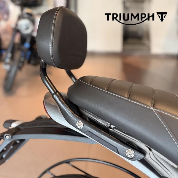 納期未定入荷後発送 TRIUMPH トライアンフ スピード400 スクランブラー400 バックレスト 純正アクセサリー SEAT BACKREST 36TA0215 ブラック 背もたれ