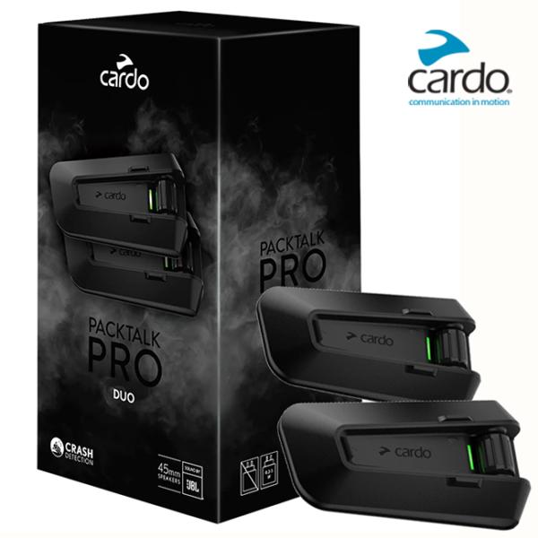 特価品 Cardo カルド PACKTALK PRO DUO パックトーク プロ デュオ 2台セット PTP00101 バイク用インカム JBL DMC クラッシュ検知