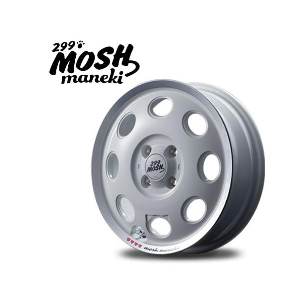 14�C���` 4H100 4.5J+45 4�� �}�l�L �z�C�[�� 1�{ Shiro �z���C�g �t�����W DC MID WHEELS maneki