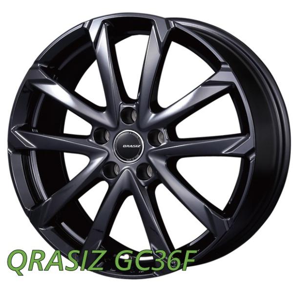 17インチ 5H114 7J+53 5穴 4本 クレイシズ GC36F ホイール QRASIZ