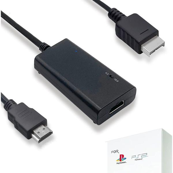 LevelHike/HDMI変換ケーブル PlayStation 2 ＆ 1専用HDTV CABLE 日本語説明書付(Black)