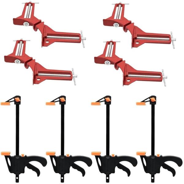 DIYに欠かせないアイテム。固定・拡張を一人で行えるコーナークランプとクイックバークランプセットです。枠組みなどの直角に木材を固定したい時にはコーナークランプ。形の確認としての仮止めからビス留めまで様々な固定にお使い頂けます。片手で扱えるク...