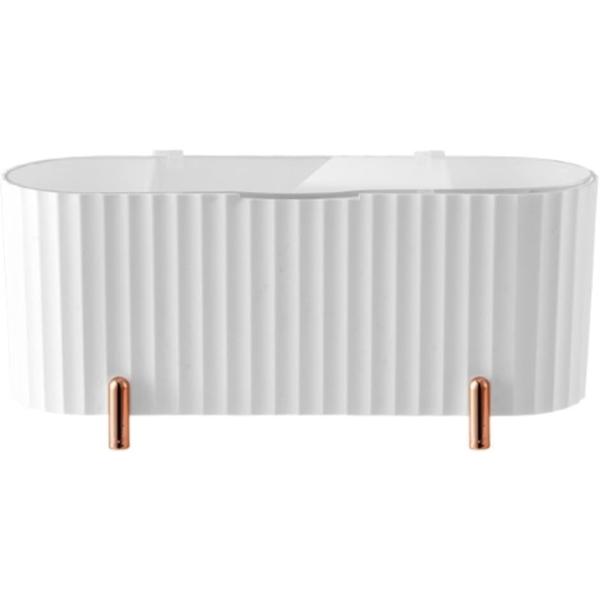 バリエーションコード : 2B2DQWXR4T・綿棒・コットン・パフ・スポンジなどの化粧小物をスッキリ収納出来る仕切り付きのケースです。毎日のお手入れやメイクに欠かせない消耗品を見た目にもキレイなケースにキレイに整理整頓＊中の仕切り板は取り...