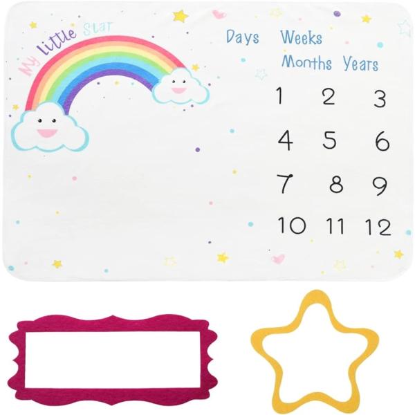 他サイト： ラッジョ 撮影シーツ 月齢フォト 背景布 毛布 成長記録 出産祝い(レインボー)の商品画像