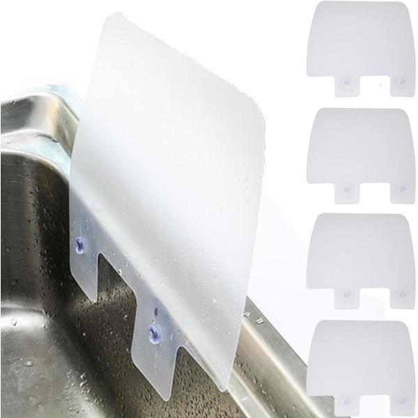 「水はね防止シート」洗い物中の水跳ねによる床や服の濡れを防止する水はね防止シート。大きめの吸盤がついているので強度が高くはずれません。平らな部分があればどこでも簡単に設置できます。「コーナーにも使える」適度に曲げることができるのでコーナーに...