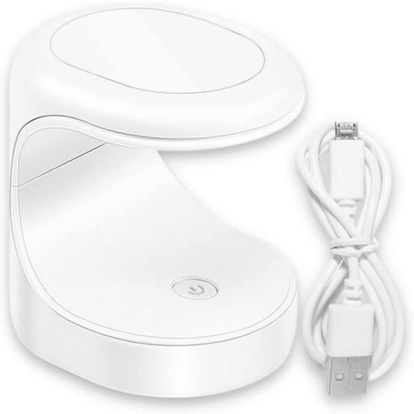 LED ＆ UVライト ミニ ジェルネイル 仮止め ネイルライト レジン 硬化ライト( White)