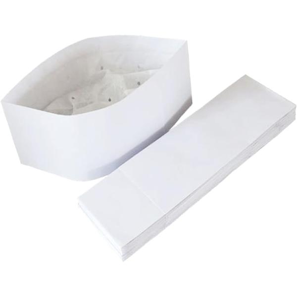 バリエーションコード : 2B2Q6W5UGQ・メイン素材: paper・素材構成: paper・使い捨ての厨房コック帽です。無地ホワイトとブルーラインの2タイプ、それぞれ50枚、100枚セットからお選びいただけます。・長さ調節可能なフリー...