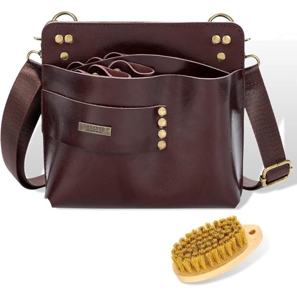 バリエーションコード : 2B284F2I2I・クラシカルなシザー7丁対応の美容師、トリマー専用シザーケース（シザーバック）です。高品質な本革を使用し、お手入れブラシ・説明書を同梱しておりますので末永くご使用頂けます。ベルトの長さを調節する...