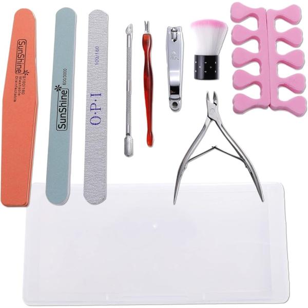 バリエーションコード : 2B2SRIXVLG・人気の商品を10点厳選した、ネイルケアセット。ジェルネイルやネイルアートの前処理に必須のネイルセットです。専用の収納ケースがついているので、持ち運びやプレゼントにも最適です。・爪やすりでの爪磨...