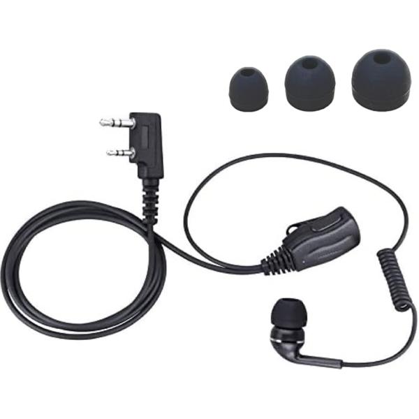 他サイト： インカム イヤホン ケンウッド対応 マイク付 片耳 カナル式( ブラック， ウッド)の商品画像