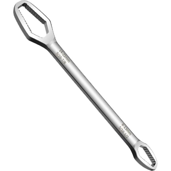 コンビネーションレンチ スパナ 27cm 1本で8mm〜22mm 薄型 自転車 バイク