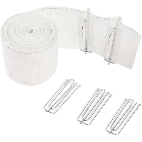 「お部屋の模様替えに」布に縫い付けるだけでカーテンが作れるカーテンテープです。お気に入りの生地でカーテンの模様替えをしたい。そんな時に頼れる便利なテープです。直線で縫い付けるだけでOKのテープです。「プリーツも作れる」テープにはしっかりとし...