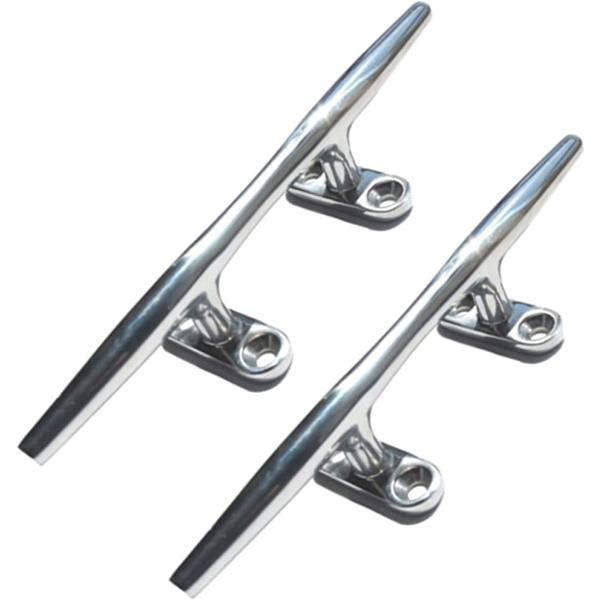 ・船体を桟橋に係留する際に、シーアンカーやロープを結びつけるための金属製の後付けクリート2個セットです。・４箇所留めで高い強度が得られ、船舶・ボート・ヨット・ジェットスキーなどを、安全に停泊、係留することができます。・この商品はMサイズです...