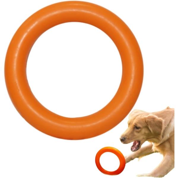 リングのおもちゃ ゴム製のおもちゃ 犬 円形 MDM( オレンジ, M)