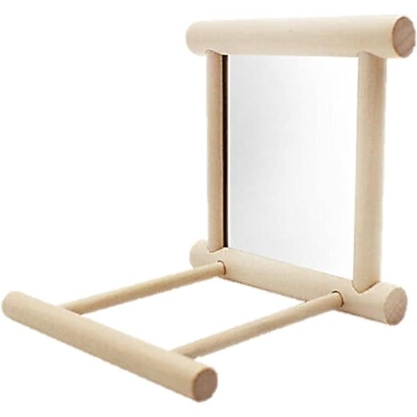 ・木製 ミラー 鏡 止り木インコ 小鳥 オウム 鳥 用の バードトイ 玩具 ロープパーチ とまり木としてお使いください・「こんな商品」ミラーの前で羽繕いしたり、止り木として休んだり、大好きな鏡遊びでペットのストレス解消。・「天然素材」止まり...