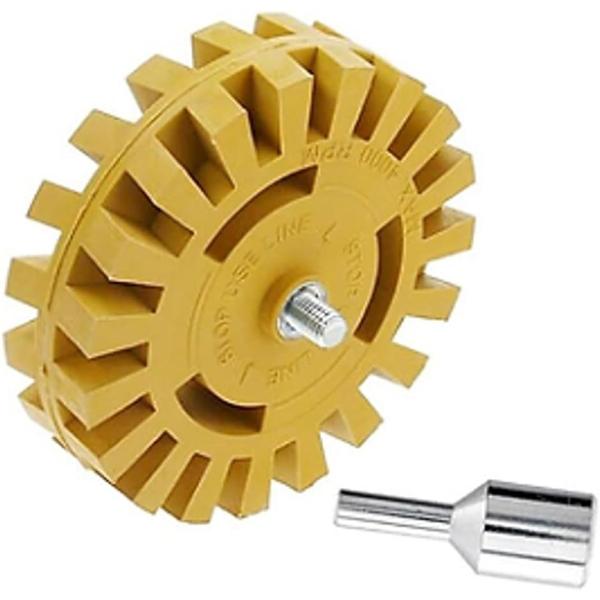 ・ステッカー シール はがし アダプター付 。 電動ドリル に装着。・「こんな商品」ステッカー剥がし ゴムトレーサー　本製品を電動ドリルなどに装着し、ステッカー、シール、テープや接着剤など速やかに取り除きます。・本製品は特殊ゴム製で車体、船...