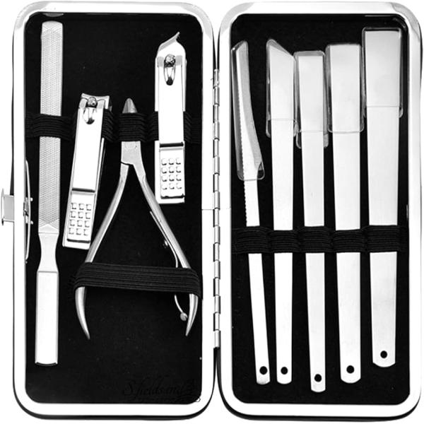 バリエーションコード : 2B4CFI3SKG・古い角質除去や巻き爪改善など足のお手入れ用ペディキュアナイフキットです。7本セットと9本セットの2つからお選びいただけます。・材質は耐久性があり、清潔感のあるステンレス鋼。男女兼用でお使いいた...