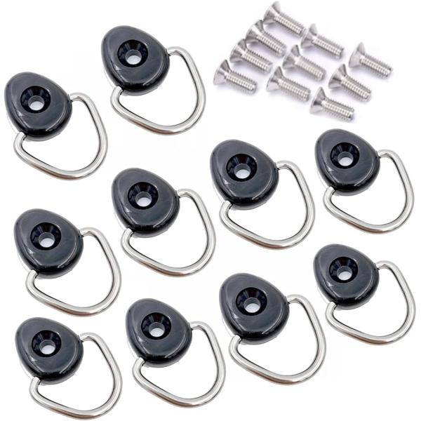 他サイト： ユーティリティフック ホンダ N-VAN フリード 荷室用 M6 専用ビス付 10個 セット HONDA Nバン (ブラック,  丸型)の商品画像