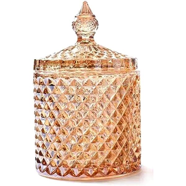 バリエーションコード : 2B4GYRTJFI・ガラス製のオシャレな小物入れです。・オシャレなデザインで、テーブルの上を華やかに彩ります。・コットン、綿棒、楊枝など、様々な用途で使用できます。また、蓋をはずして、キャンドルスタンドとしても使...