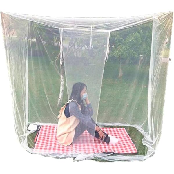 バリエーションコード : 2B4HXVH5SY・細めのメッシュ生地でできた屋外用蚊帳モスキートネットです。・細かいメッシュ仕様なので通気性抜群 、蚊や蛾などの羽虫の侵入をブロック。・木の枝やポールなどにひもで結ぶだけの簡単設置。(木と木の間...