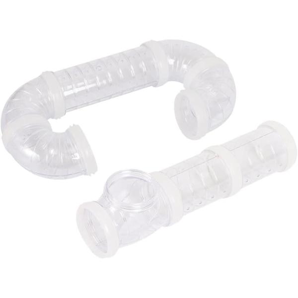 「ペットのアクティビティに」ハムスター用の透明トンネルです。ケージの中にトンネルを作ってあげてみませんか？一人遊びにも、仲間との遊びの幅も広がりペットも大喜びです。運動スペースが広がり運動不足対策にもなります。「通気性」パイプには通気口が開...