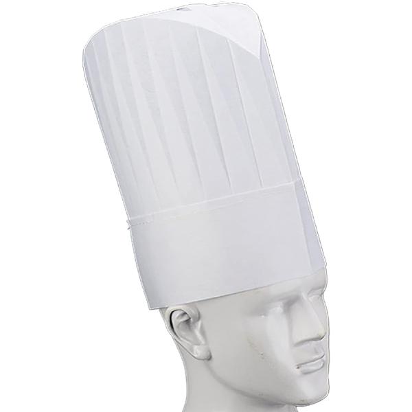 シェフハット コック 帽子 不織布 コック帽 使い捨て 厨房 衛生 サイズ調整 丸形 20個セット