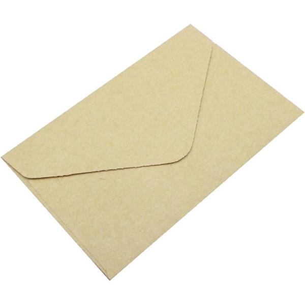 名刺 封筒 メッセージカード ミニ封筒 収納袋 茶 100枚セット(茶 100枚セット)