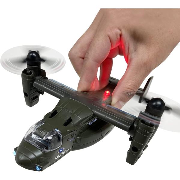 バリエーションコード : 2B401O1F4V・「人気のオスプレイ」子どもから大人まで人気のオスプレイがおもちゃになって登場しました。上部にあるボタンを押すとカウントダウンのアナウンスや狙撃音がリアルに流れ出します。またプルバック式で動かす...