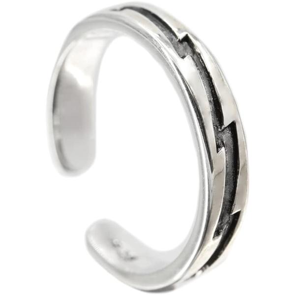 トゥーリング 足 指輪 シルバー 925 サイズ調整可 シンプル メンズ レディース( シルバー)