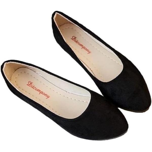 バリエーションコード : 2B4W1UTV8H・表地: 合成素材・深みのあるカラースエードが可愛い定番のフラットシューズ。少し丸みのあるポインテッドトゥとがワンポイント。・つま先とインソールの厚手クッションで疲れにくく、コーディネートを問わ...