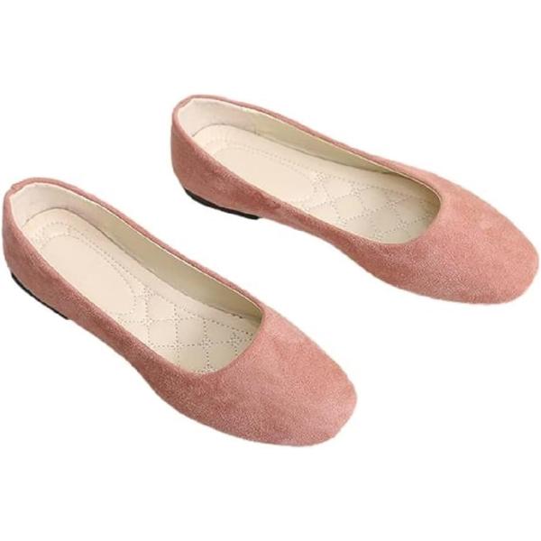 バリエーションコード : 2B4W1UTV8H・表地: 合成素材・深みのあるカラースエードが可愛い定番のフラットシューズ。少し丸みのあるポインテッドトゥとがワンポイント。・つま先とインソールの厚手クッションで疲れにくく、コーディネートを問わ...