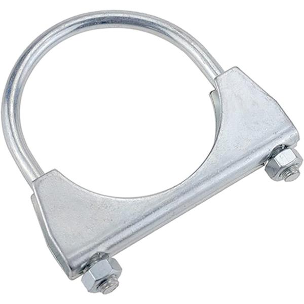 【互換品】 エスネット 汎用 マフラー 固定 補修 U字 クランプ 金具 メッキ スチール製 エキゾースト マフラーバンド 排気(76ｍｍ)