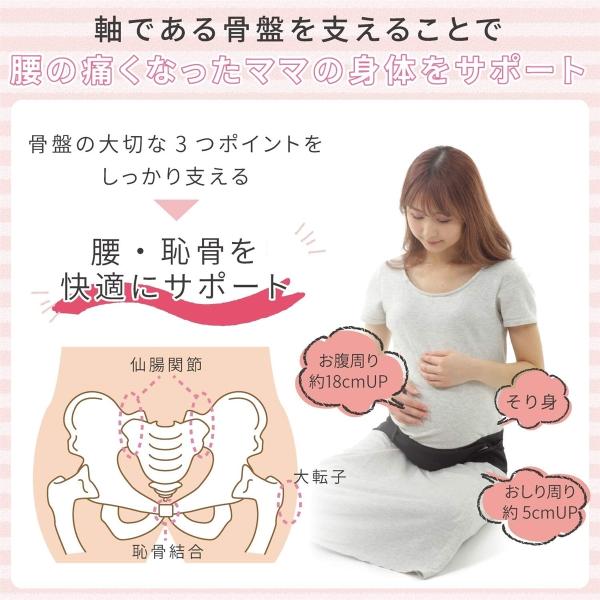 妊婦帯 メーカー直売 骨盤ベルト マタニティベルト 腹帯 ピンク Mdm