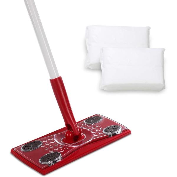 他サイト： フロアワイパー 本体 フローリングワイパー ジョイントタイプ フロアモップ フラットモップ フロア用掃除道具 MDM(レッド)の商品画像