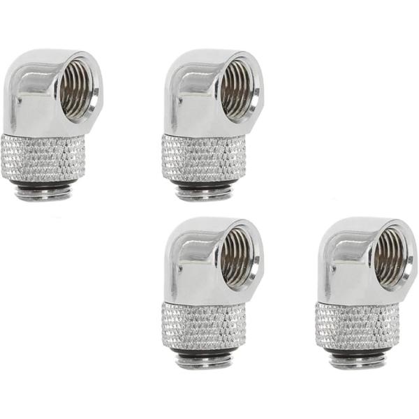 ・本格水冷システムを搭載しようとしている方にオススメしたい、ヘッド、ラジエター等に繋ぐ水冷圧縮継手4個セットです。・90度継手は360度回転可能のため、チューブを繋ぎ易く、正確に必要な角度に調整出来ます。素材をニッケルメッキ真鍮材料を採用し...