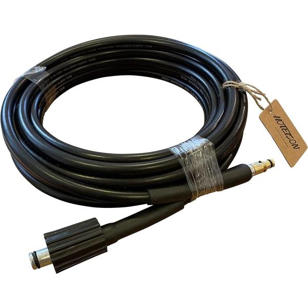 バリエーションコード : 2BJPD9J3XO・KARCHER 高圧洗浄機本体とトリガーガンを繋ぐ高圧ホース10m・K2、K2クラシック、K2ホームキットなど、本体側の接続タイプがネジ式、トリガーガンとの接続がクイックコネクトタイプの高圧洗...