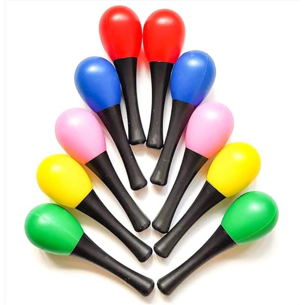 他サイト： マラカス シェイカー 10本セット 子供 楽器 おもちゃ パーティーグッズ プラスチックマラカスの商品画像