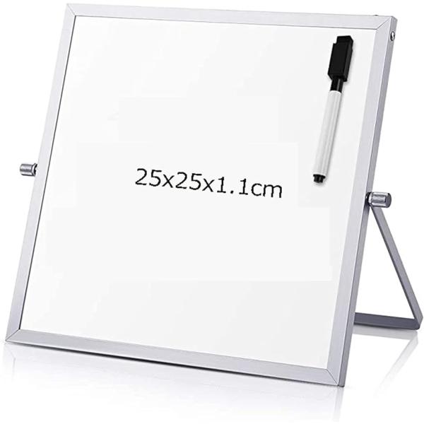 ・ホワイトボードのスタンドは取り外し可能、スライドさせて板面の角度を変えることもできます。板面回転式で裏表に書けるホワイトボード、両面ともマグネットが使えます。・ホワイトボード スタンド 卓上の板面はアルミニウム合金製で、表面をホーローで仕...