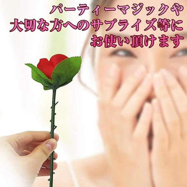 フラワーマジック 薔薇の花 5本セット 手品 一発芸 宴会芸 ロマンチック 公式 O プロポーズ サプライズ 告白
