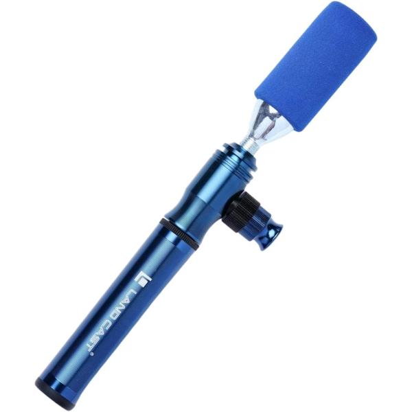 ランドキャスト 空気入れ Co2ボンベも使えるハイブリッド 携帯ポンプ 300psi 自転車 仏式・米式(blue)