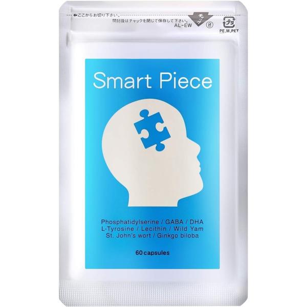 ・Smart Pieceはあなたの冴えをサポートする国産サプリメントです。・1日2カプセルでホスファチジルセリンホスファチジルセリン含有原材料100mgを補うことができます。・ホスファチジルセリンだけでは足りないという方のためにチロシン G...