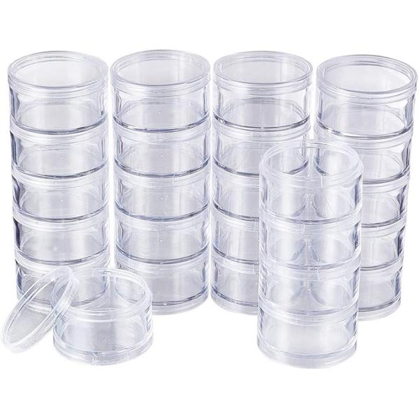 バリエーションコード : 2B81NGO5WP・パッケージ内容：5列プラスチックケース、各列が5つのケースから構成されています。・サイズ：1列高さ：約12.5cm；底面直径：5cm；一つケース高さ：2.8cm・素材：プラスティック製で軽くて...