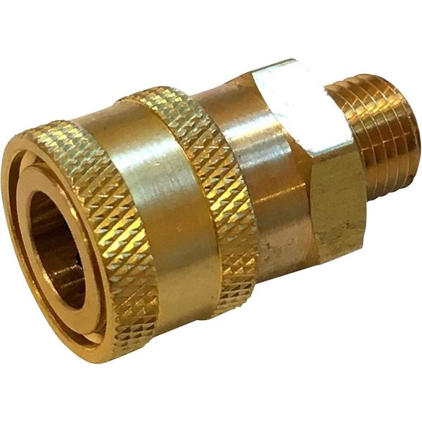 バリエーションコード : 2BF3XO4KPB・1/4’’サイズの高圧洗浄機用ワンタッチカプラーのメス（1/4おねじ）です。・海外製の高圧洗浄機への洗浄ノズル等の接続に使用ください。・「材質」　真鍮 「カプラーサイズ」 1/4’’・「ねじサ...