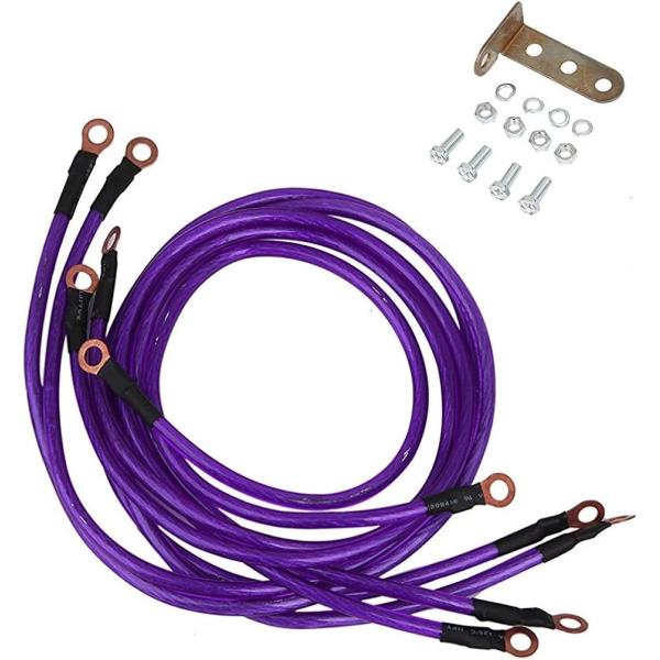 他サイト： エンジン アーシング ワイヤー キット 選べるカラー( パープル)の商品画像