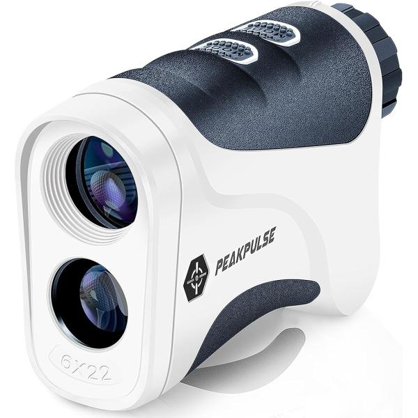 他サイト： ゴルフ用 レーザー距離計 距離測定器 ゴルフスコープ 光学6倍望遠 照準合わせ IPX5防水 連続測定 スロープ補正 旗竿ロック(黒白)の商品画像