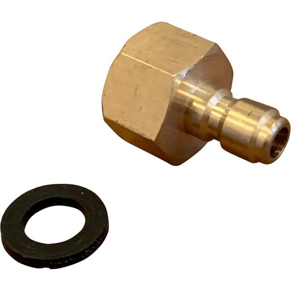 バリエーションコード : 2B626PC6WR1/4’’サイズの高圧洗浄機用ワンタッチカプラーのオス-M22めねじです。高圧ホースの本体への取付けや、延長ホースの脱着が手間なしワンタッチで。「材質」　黄銅「サイズ」　カプラー 1/4’’ /...