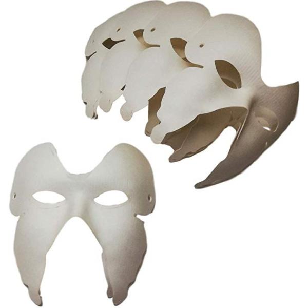 お面 しろ マスク 仮面 仮装 ハロウィン 無地 ペイント 手作り バタフライ 期間限定特価品 おもしろ コスプレ 5枚 作り