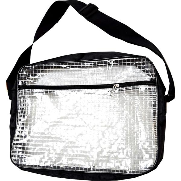 バリエーションコード : 2B8R98UY22・クリーンルームへの持ち込みに 中身の確認が容易なクリアタイプ・A3サイズで抜群の収納力・帯電防止 PVC素材 ショルダー調節可能幅40cm x 高さ30cm x 底マチ8cm・＊サイズ幅40c...